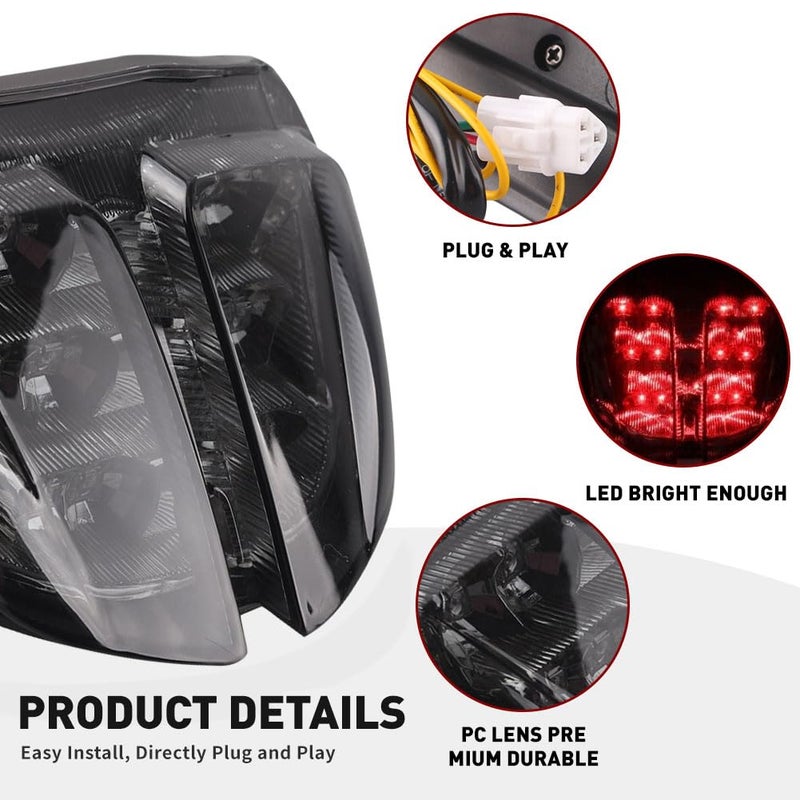 GZYF Motor Integrated Brake Tail Running Light License Plate Lamp for Suzuki GSXR600 GSXR750 2006 2007 - Image 4